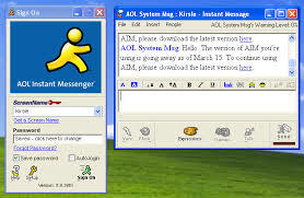 When does AOL launch instant messenger?