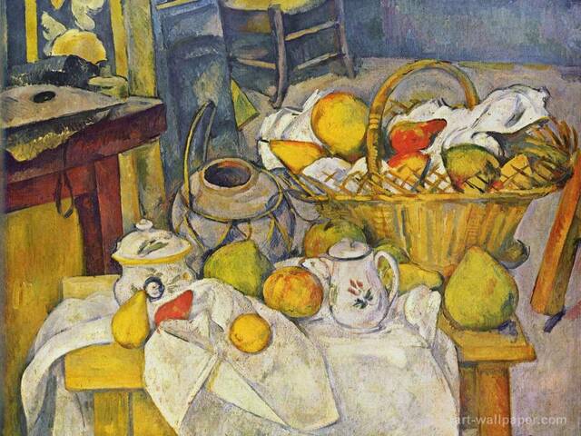 "Naturaleza muerta con cesto" de CEZANNE