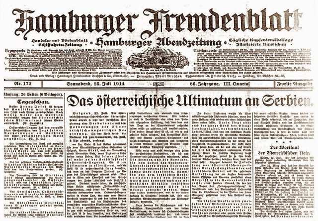 Ultimatum dell'Austria alla Serbia