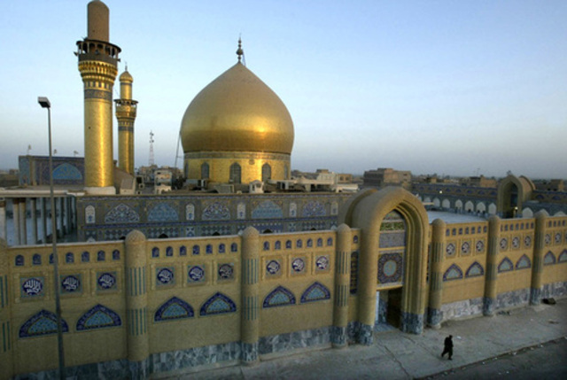 bomb damages shiite shrine