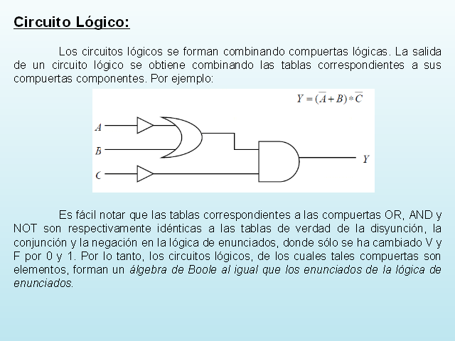 teoría de los circuitos lógicos