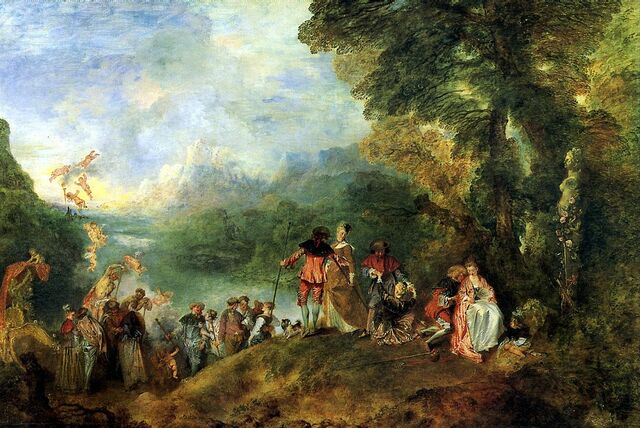 Peregrinación a la Isla Cítera, Jean-Antoine Watteau.