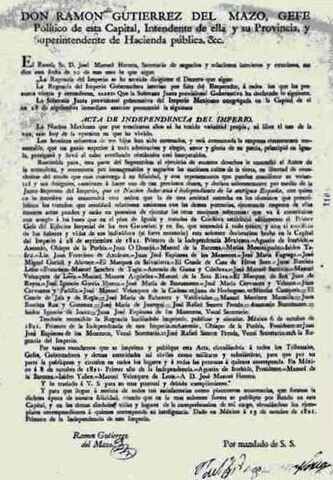 Acta de Independencia del Imperio Méxicano