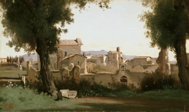Roma desde los jardines Farnese, mañana, C Corot