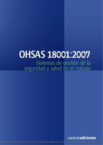 Segunda Versión de OHSAS 18001:2007