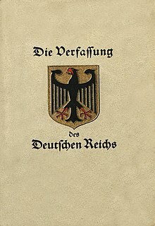 Constitución de Weimar - Alemania