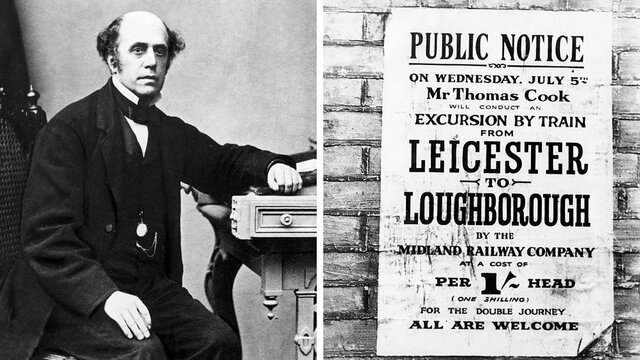 Thomas Cook inicia su actividad de tiempo completo como organizador de excursiones.