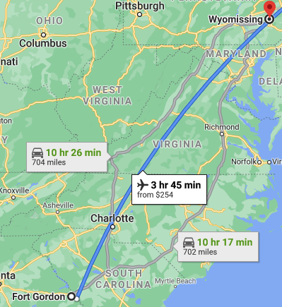 Moved to Reading Pennsylvania