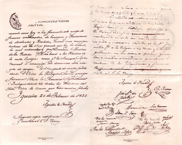 Plan de Iguala y Tratados de Córdoba