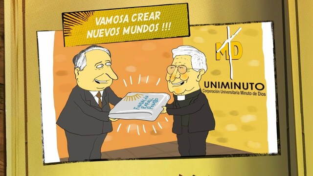 se firma en acta de constitución de la corporación Minuto de Dios