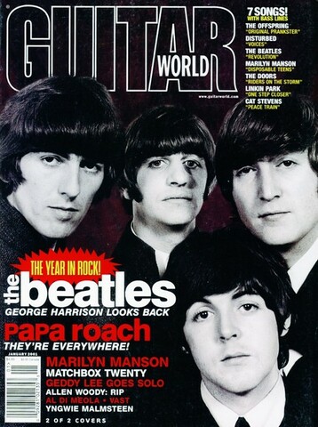 The Beatles appear on the cover of Guitar World