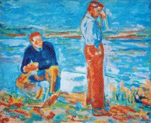 Dos figuras en el paisaje