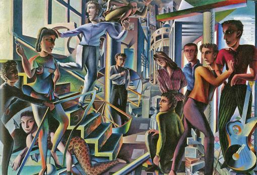 Personajes a la salida de un concierto de rock