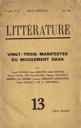 Revista: "Littérature" por André Breton.