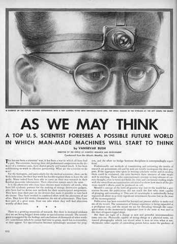 As We May Think de Vannevar Bush