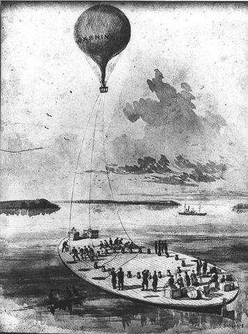 Launch Of Balloon From Ship
