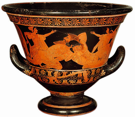 Cratere con Eracle e Anteo