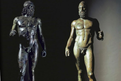 Bronzi di Riace, Guerriero A e guerriero B.