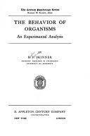 The Beavior of Organisms 1938 dC.