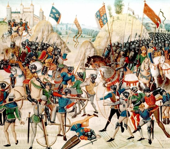 Inglise väed randusid Normandias, Crécy lahing