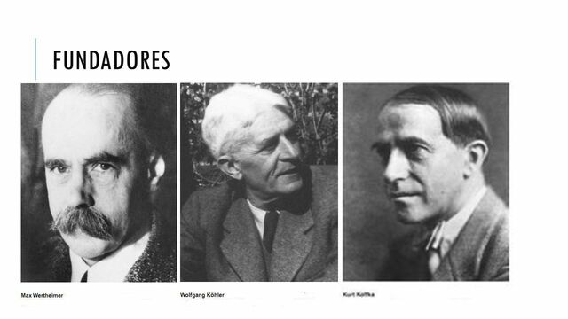 Max Wertheimer, Kurt Koffka y Wolfgang Kohler