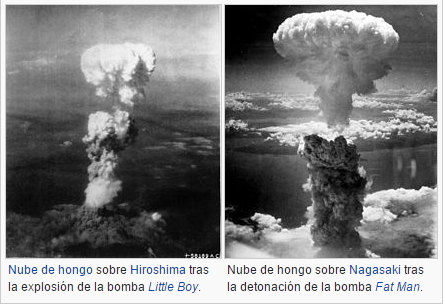 Se lanzan dos bombas atómicas en Japón: Hiroshima y Nagasaki