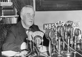 President Franklin gives his first Fireside Chat