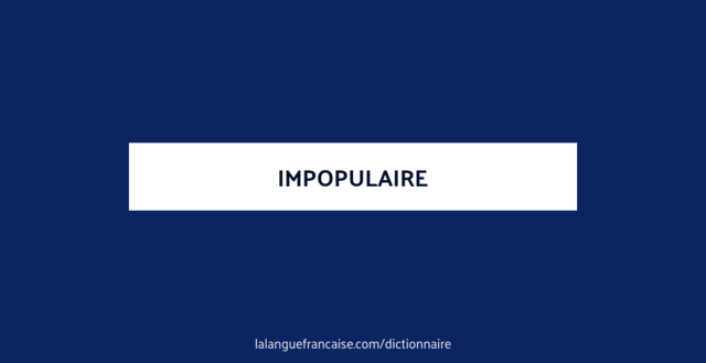 Mesures impopulaires