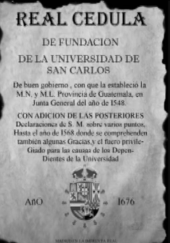 Fundación de la Universidad de San Carlos de Guatemala