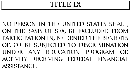 Title IX Of Education Amendments of 1972