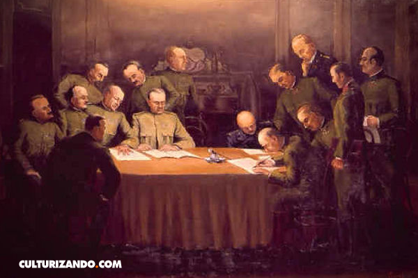 El Imperio Austrohúngaro firma el armisticio