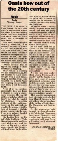 Daily Telegraph live review.