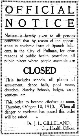 Public places were closed