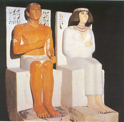 Escultura. Rahotep y Nofret. Representaciones naturalistas.