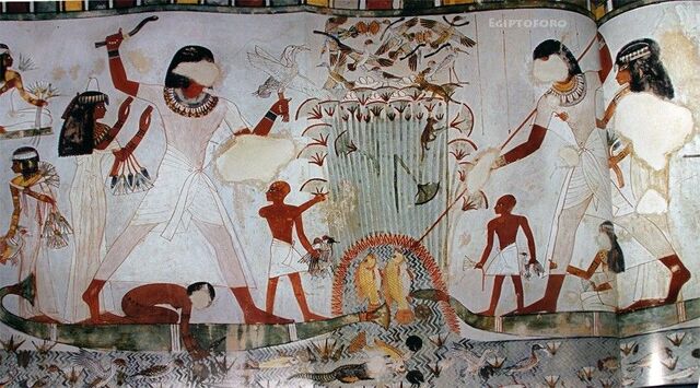 Pintura y auto relieve. Tumba de Menna.