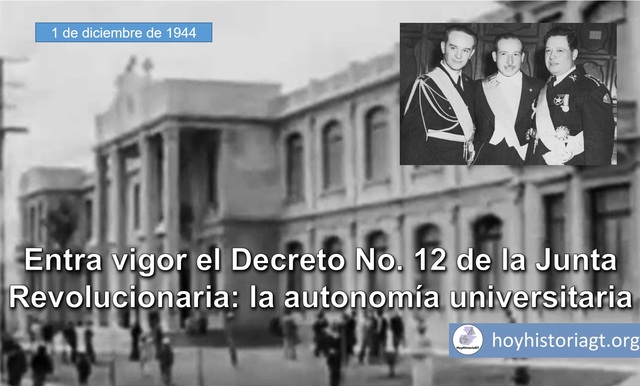 Se decreta la Autonomía de la Universidad