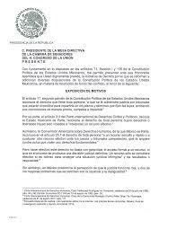 Se presenta ante el pleno de la Cámara de Senadores un proyecto el cual se adiciona una párrafo al articulo 16 constitucional.