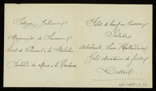 1849 Dos tipos de menù