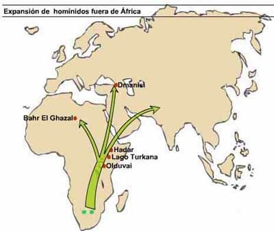 Los humanos se extienden desde África a Eurasia
