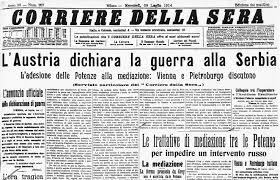 L'impero austro-ungarico dichiara guerra alla Serbia