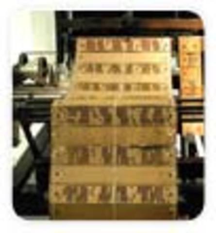 Joseph-Marie Jacquard invents an automatic loom controlled by punched cards
