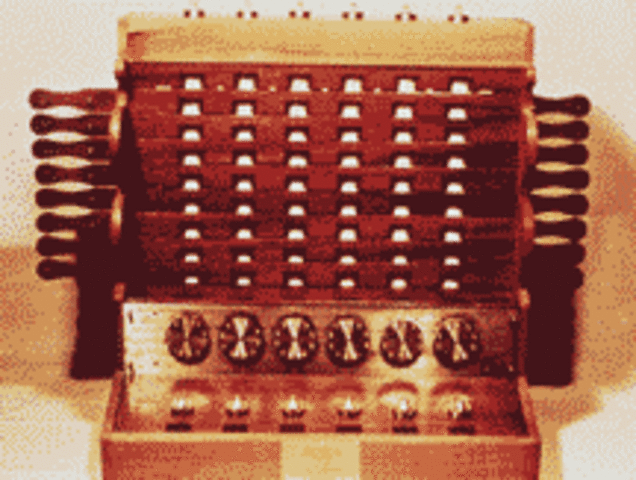 Ramon Verea: Ramon Verea invents a fast calculator with an internal multiplication table