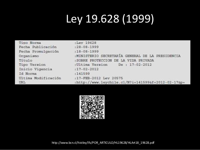 Chile. (ley 19.628)