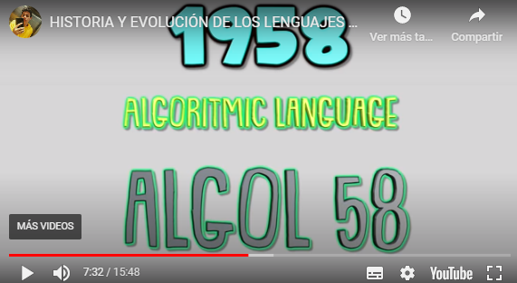 ALGORITMIC LANGUAGE (ALGOL 58)