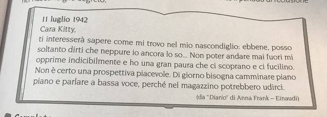 Anna Frank scrive a Kitty,