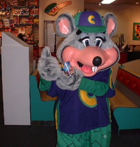 Chuckee Cheese stepped on my toes.