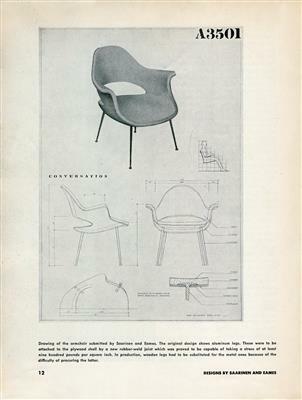 A3501, (Winner of Organic design in home furnishings.) by Charles Eames & Eero sarinen
