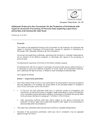 Protocolo Adicional al Convenio para la Protección de las Personas con respecto al Tratamiento Automatizado de Datos de Carácter Personal, a las Autoridades de Control y a los Flujos Transfronterizos de Datos