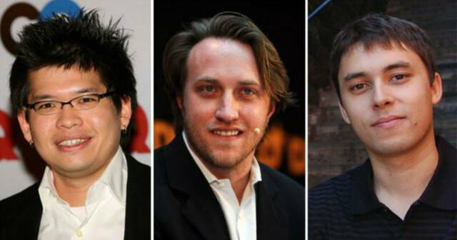 Chad Hurley, Steve Chen y Jawed Karim