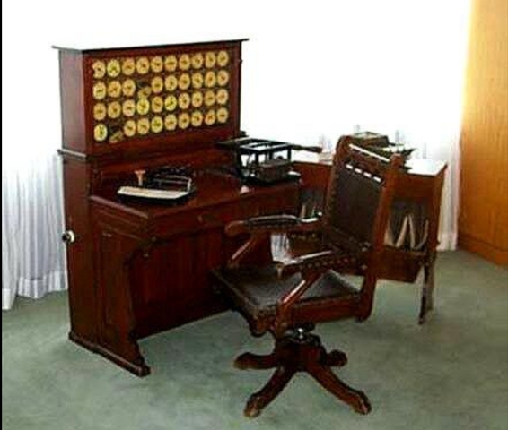 1889 Máquina tabuladora de Hollerith.